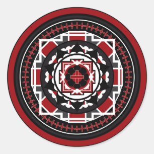 Redonda División Mandala Pegatina