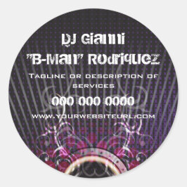 Redonda DJ Speaker Rays Pegatina de promoción