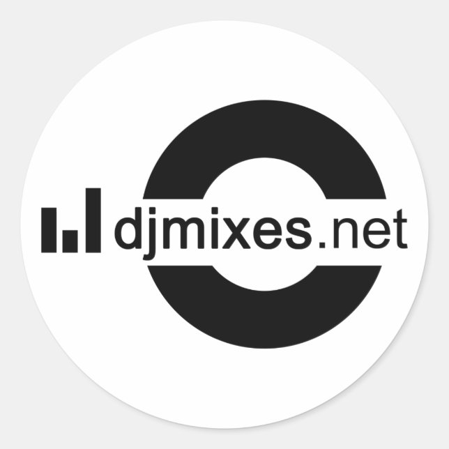 Redonda DJMixes.net - pegatina - Pro (Anverso)