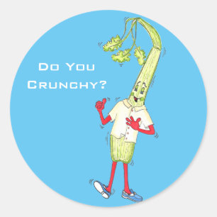 Redonda "Do You Crunchy" Pegatina redondeado brillante