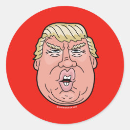 Redonda Donald J. Trump Personalizado Face Pegatina