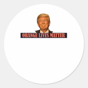 Redonda Donald Trump Naranja vive Pegatina