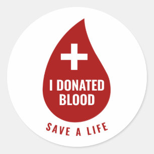Redonda Doné Sangre Salvando A Un Pegatina De Vida