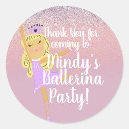 Redonda Doodle de fiesta de bailarina linda Pegatina redon