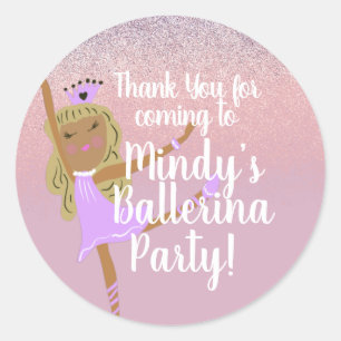 Redonda Doodle de fiesta de bailarina linda Pegatina redon