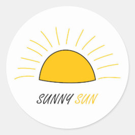 Redonda Doodle lindo Pegatina solar