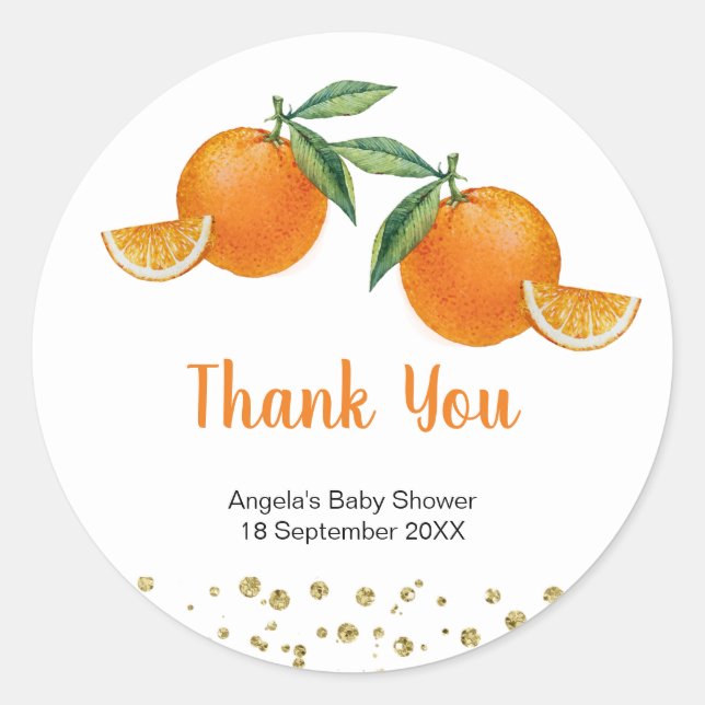 Redonda Dos Pequeñas Ciudades Gemelas Gracias Pegatina (Anverso)