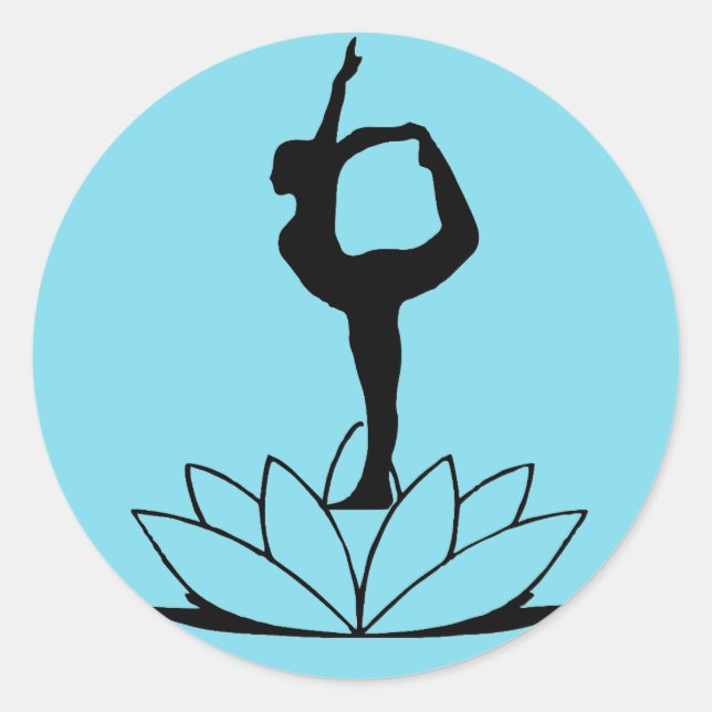 Redonda Dosis de bailarina - Pegatina de yoga (Anverso)