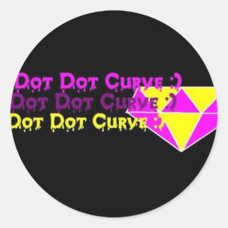 Redonda Dot Dot Curva :) Diamante Pegatina