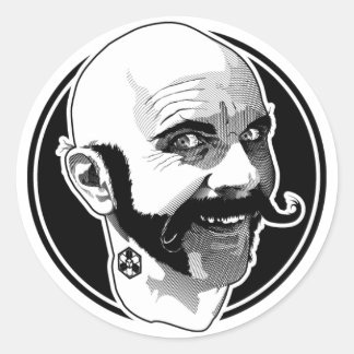 Redonda Dr. Awkward Circle Pegatina