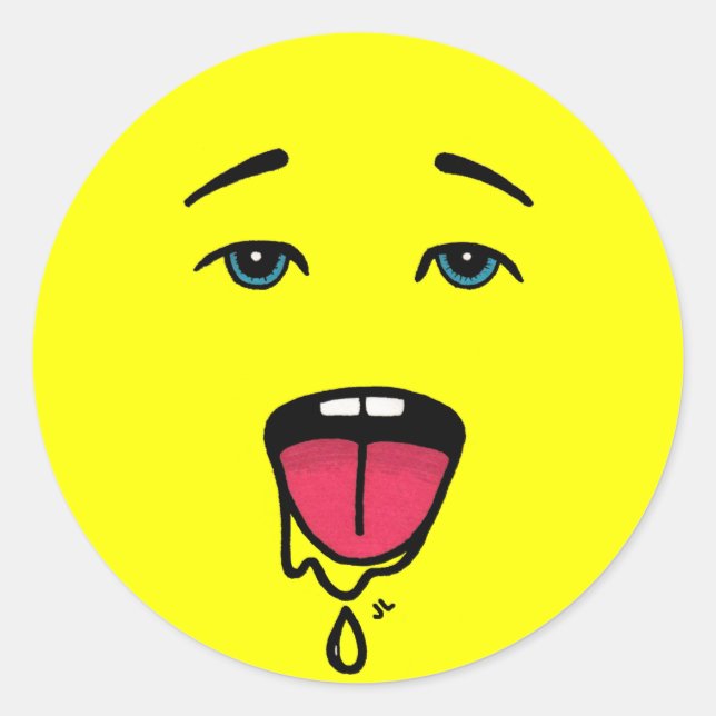 Redonda Drooly Pegatina (Anverso)