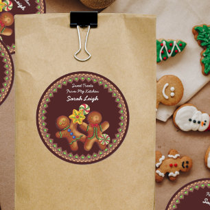 Redonda Dulces Tratamientos Pegatina de Regalo de Comida