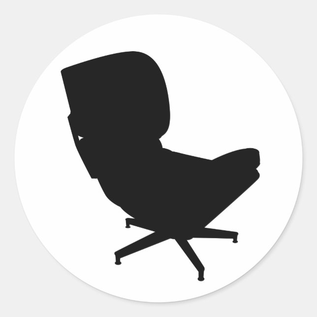 Redonda Eames Lounge Chair Pegatina (Anverso)