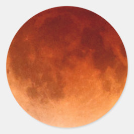 Redonda Eclipse lunar total Pegatina de la luna sanguínea