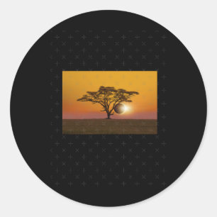 Redonda Eclipse solar a través del Pegatina de árbol