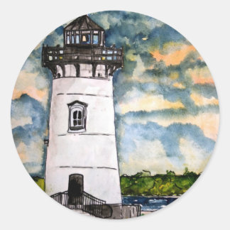 Redonda Edgartown Lighthouse Marthas Vineyard Pegatina