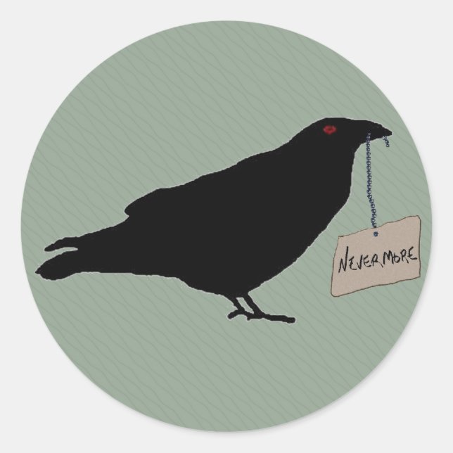 Redonda Eerie Raven Pegatina Seal (Anverso)