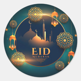 Redonda Eid Mubarak Pegatina De Eid.