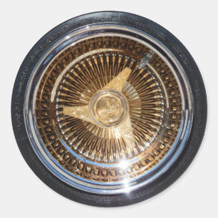 Redonda El alambre del Lowrider rueda al pegatina