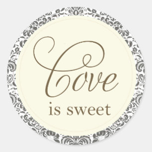 Redonda el amor es dulce pegatina