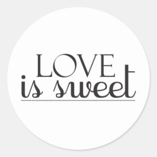 Redonda El amor es dulce Pegatina