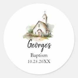 Redonda El bautismo moderno favorece al Pegatina