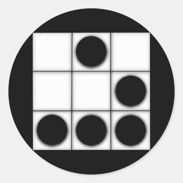 Redonda El brillo: un Pegatina universal del Emblema Hacke (Anverso)