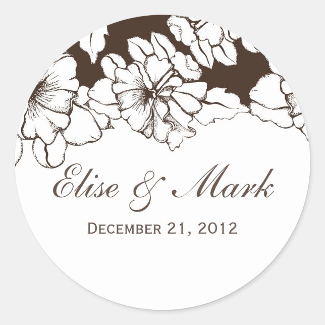 Redonda El casarse le agradece pegatina (Anverso)