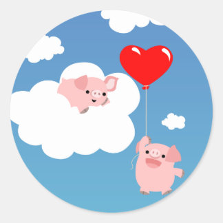 Redonda El día de San Valentín: Las alas del pegatina del 
