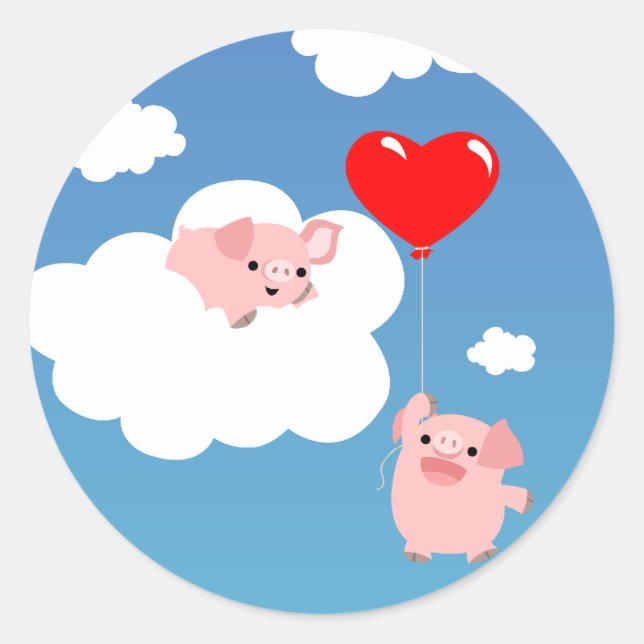 Redonda El día de San Valentín: Las alas del pegatina del  (Anverso)