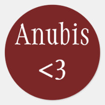 El Dios egipcio Anubis Amor pegatina