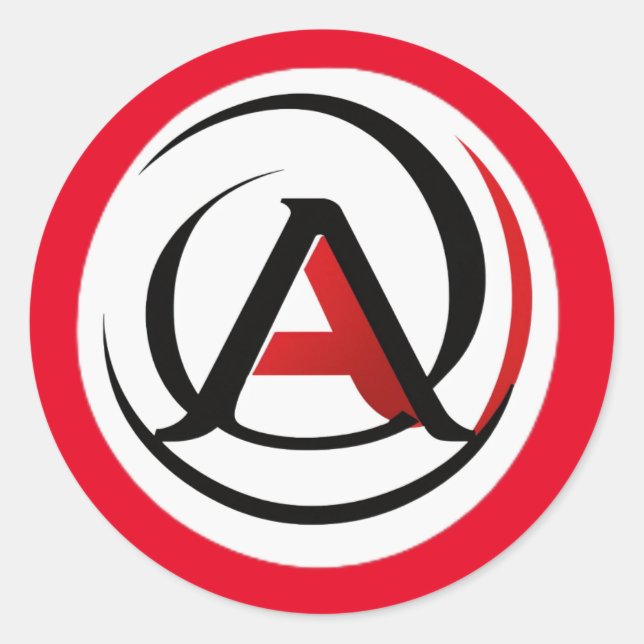 Redonda El estudio Pegatina (Anverso)