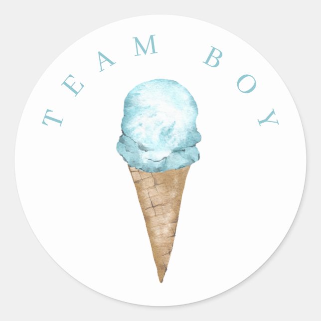 Redonda El género de Team Boy Ice Cream revela Pegatina Cí (Anverso)