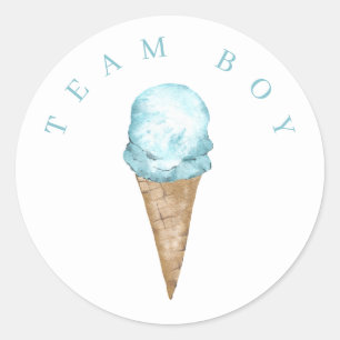 Redonda El género de Team Boy Ice Cream revela Pegatina Cí