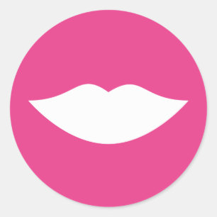 Redonda El género revela al pegatina rosado de los labios