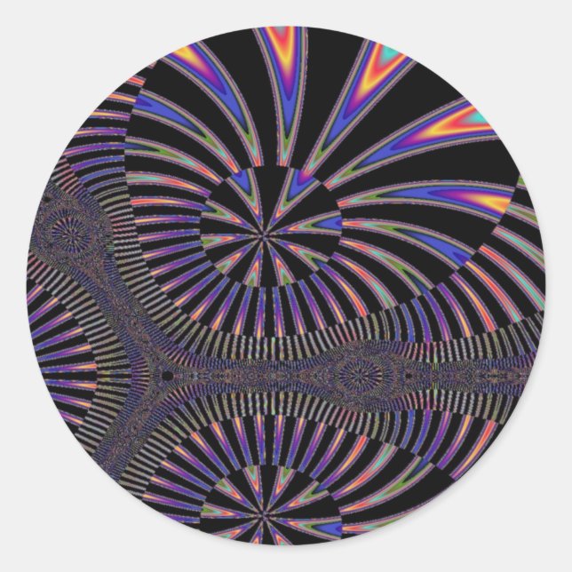 Redonda El gran Pegatina final de fuegos artificiales (Anverso)