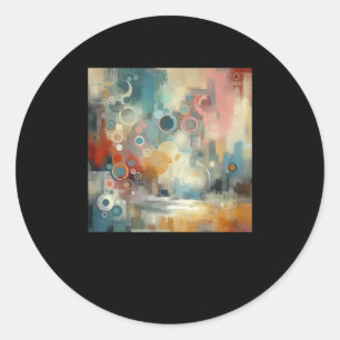 Redonda El hermoso Pegatina de estilo de patrón