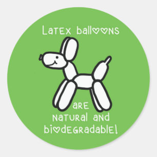 Redonda El látex de perro globo es un Pegatina natural