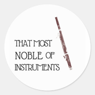Redonda El más noble de los instrumentos - Pegatina de Bas