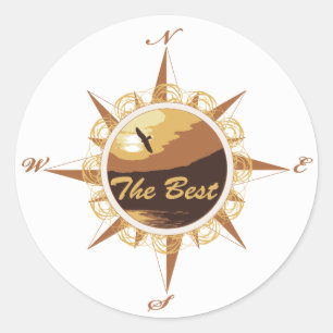 Redonda El mejor Pegatina