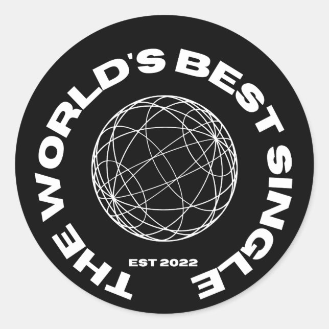 Redonda El mejor Pegatina único del mundo (Anverso)