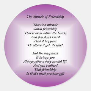 Redonda El milagro del pegatina de la amistad