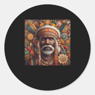 Redonda El Pegatina aborigen indígena australiano