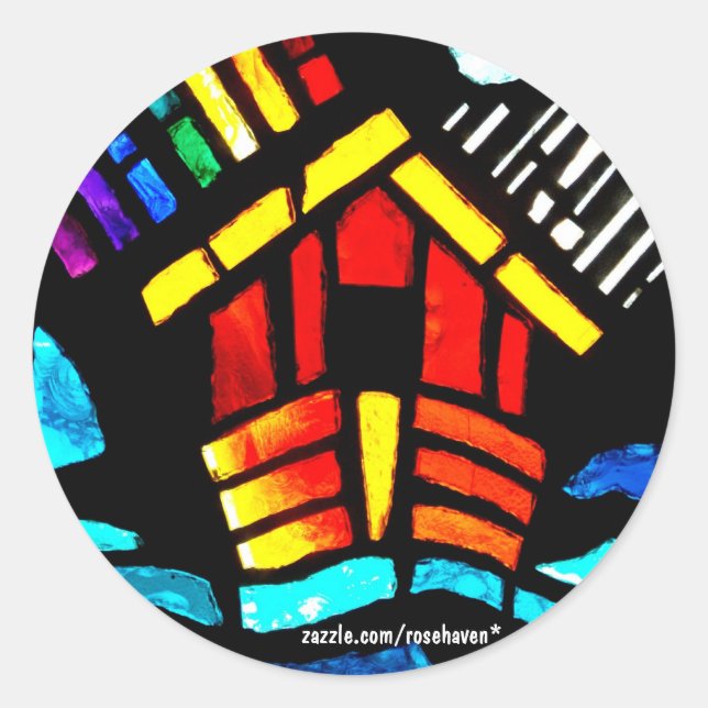 Redonda El Pegatina Arca de Noé (Anverso)