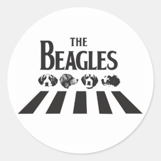 Redonda El pegatina Beagles