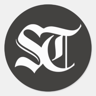 Redonda El Pegatina brillante de la ronda de Seattle Times