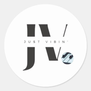 Redonda El Pegatina contemporáneo de Just Vibin
