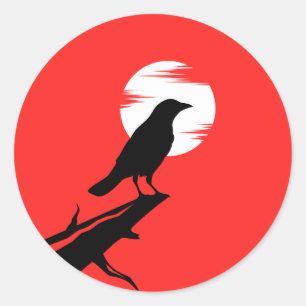 Redonda el pegatina de crow