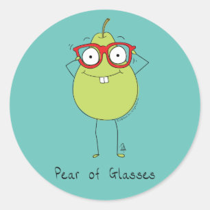 Redonda El Pegatina de Gafas ricas y divertidas