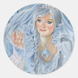 Redonda El Pegatina de la Fantasía de la Reina de la Nieve